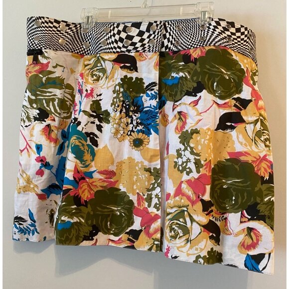 ZAND Amsterdam Wrap Skirt One Size Reversible Floral & Checkered Reversible - Picture 2 of 9